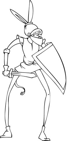 U.S. Democrat In A Knight Suit Coloring Page